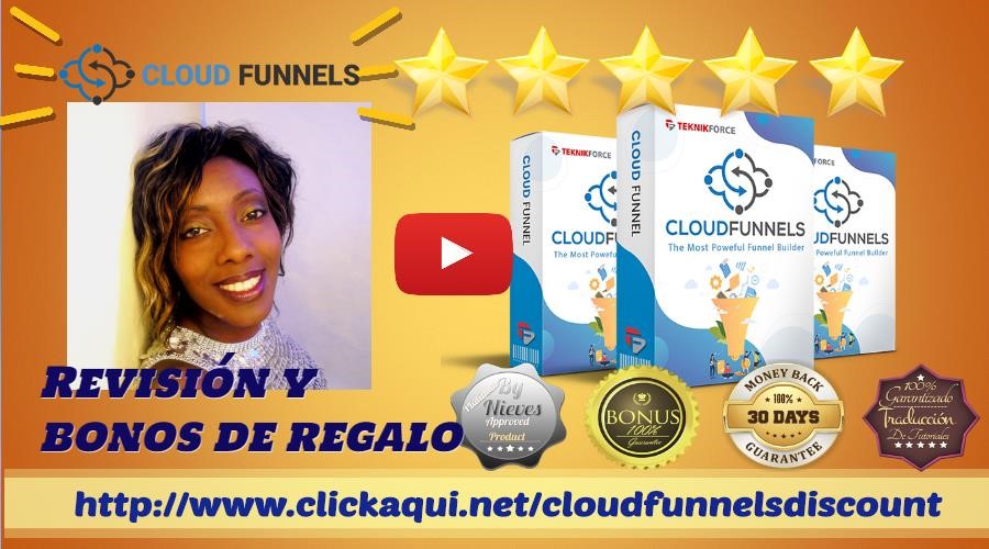 Cloudfunnels. Revision y Bonos. Constructor de Funnels y de Páginas de Ventas